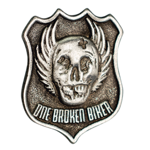 One Broken Biker Pin